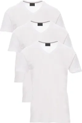 Produktbild von Mivaro Herren T-Shirt 3er Pack V-Ausschnitt Weiß - V-Neck Shirt aus 100% Baumwolle, Regular Fit, Basic Kurzarm, bis 5XL