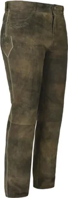 Produktbild von Trachten Herren Lederhose Traunreut 253-H Lange Hose Ziegenvelour, Größe:56/2XL