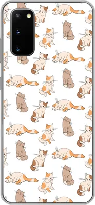 Produktbild von MuchoWow® Handyhülle Schutzhülle Hülle für Telefoonhoesje Samsung Galaxy S20 Muster - Katze - Kätzchen - Jungen - Mädchen - Kinder - Kinder Silikon Softcase Handy Hülle - Bild