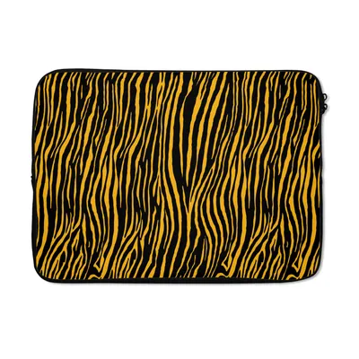 Produktbild von MuchoWow® Laptop Hülle 14 ZollTigerdruck - Tiere - Orange Laptoptasche - Laptoptasche - Stoßsicher - Schutzhaube