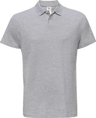 Produktbild von Herren-Poloshirt, Kurzarm - B&C ID.001 - heather grey - Größe XS