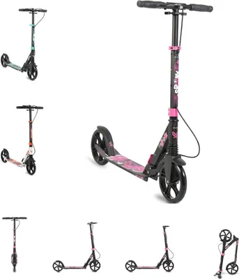 Obrázok produktu pre Detská kolobežka Byox Spooky skladacia, do 100 kg, brzda, predný tlmič, ABEC-7 v ružovej farbe