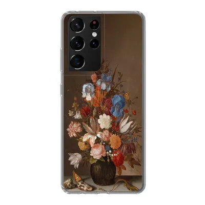 Produktbild von MuchoWow® Handyhülle Schutzhülle Hülle für Samsung Galaxy S21 Ultra Stilleben mit Blumen - Kunst - Alte Meister Silikon Softcase Handy Hülle - Mobiltelefon