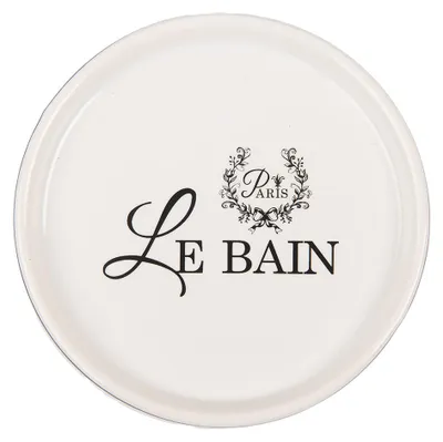 Productafbeelding van Clayre & Eef Zeepbakje, diameter 12 cm, hoogte 3 cm, wit, keramiek