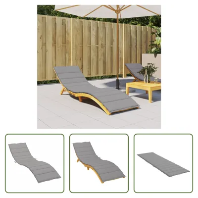 Immagine prodotto di The Living Store Coprilettino Grigio 200x50x3 cm Tessuto Oxford