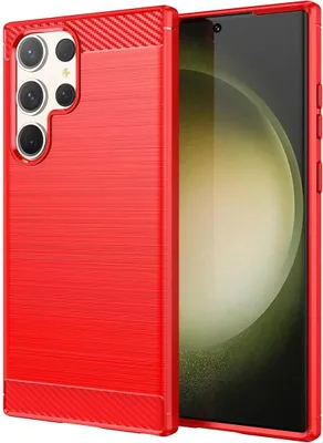 Produktbild von König Design Hülle kompatibel mit Samsung Galaxy S23 Ultra Kunststoff Soft Handyhülle - Handy Case Rot