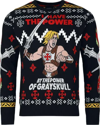 Produktbild von Masters Of The Universe Weihnachtspullover Herren He-Man multicolor L