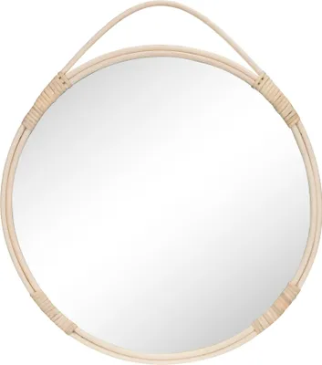 Image de Malo miroir Ø50cm naturel rotin.
