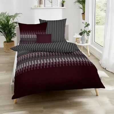 Produktbild von Kaeppel Bettwäsche Smart burgund 135x200 cm + 80x80 cm