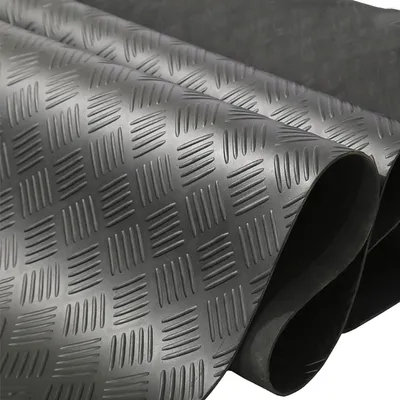 Produktbild von Gummimatten 500cm x 100cm Gummimatte Meterware 3mm Dicke Gummimatten Boden Bodenmatte Schutzmatte Gummiläufer Antirutschmatte Bodenschutzmatte Gummi Matte für Keller, Werkstatt, Garage