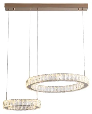 Produktbild von ZUMALINE LED-Pendelleuchte 4200 lm 3000K Gold mit Kristalleffekt GIRONA MD3713-2-3GT