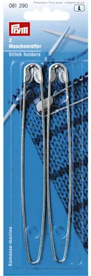 Produktbild von Prym 081290, Maschenverschluss, Silber, 2 Stück(e), Edelstahl, Sichtverpackung, 135 mm