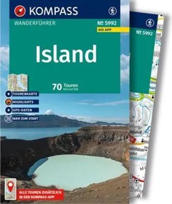 Produktbild von KOMPASS Wanderführer Island, 70 Touren mit Extra-Tourenkarte
