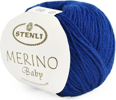 Obrázek produktu pro Stenli Merino Baby vlna 50 g, 115 m – měkká a příjemná na pokožku, kobaltově modrá