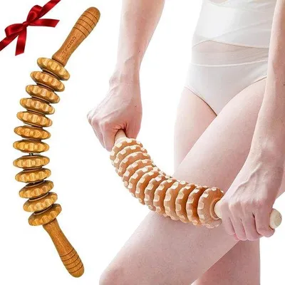 Produktbild von Famanu Fasciaroller aus Holz - für Muskelentspannung und Lymphdrainage