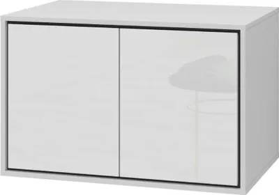 Zdjęcie produktu dla Szafka pod umywalkę nablatową GAJA 2D 78cm biały połysk/czarna