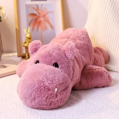Obrázok produktu pre Mäkký hroch 55 cm - 2 kg - Pre deti a dospelých - Ružový - Plyšová hračka