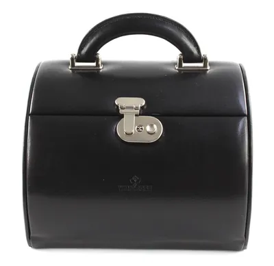 Immagine prodotto di WINDROSE scatola di gioielli Merino Jewelry Box Round Black nero