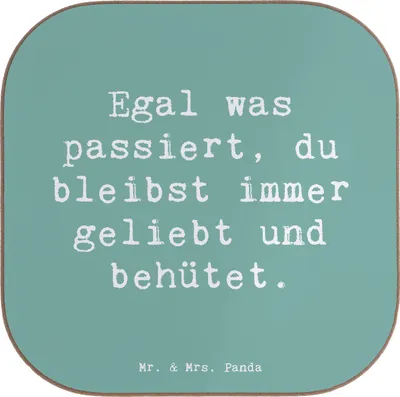 Produktbild von Mr. & Mrs. Panda Untersetzer für Gläser Spruch Trennung von den Eltern - Meeresbrise - Geschenk, gläseruntersetzer, Coaster, positive Energie, Ermutigung, Trost, Hoffnung