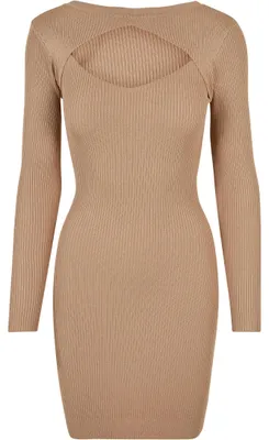 Produktbild von Urban Classics Ladies - CUT OUT Kleid unionbeige - XS
