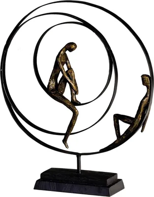 Produktbild von Casablanca by Gilde Dekofigur Skulptur Patience bronzefarben H. 41 cm,59594