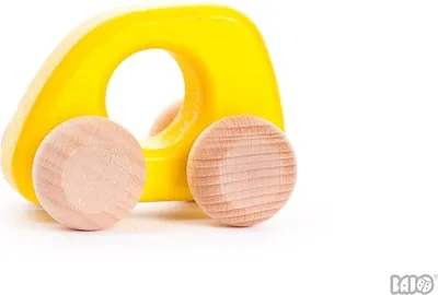 Produktbild von Bajo Holzspielzeugauto Mini Gelb - nachhaltiges Holzauto für Kinder