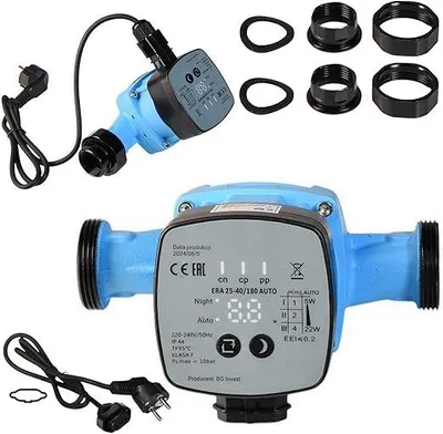 Immagine prodotto di Elettronica Pompa di Circolazione ERA 25-40/180 AUTO (5-22W max. 2700 l/h Prevalenza 4 m) - Pompa per Acqua Calda - Riscaldamento Centrale 3 Velocita