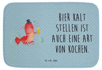 Produktbild von Mr. & Mrs. Panda Badematte Hummer Weizen - Blau Pastell - Geschenk, Duschvorleger, Meer, Garnelen, Kochen, Badteppich, Gasthaus, Bier, Badezimmerteppich, Teppich Bad