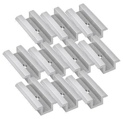 Produktbild von 10x Mittelklemme silber Solarmodul Aluminium Korrosionsbeständig Solar PV Modul Montage Halterung Befestigung Set Panel