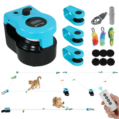 Produktbild von PawHut Interaktives Katzenspielzeug Automatisches/Ferngesteuertes Katzenlaufband