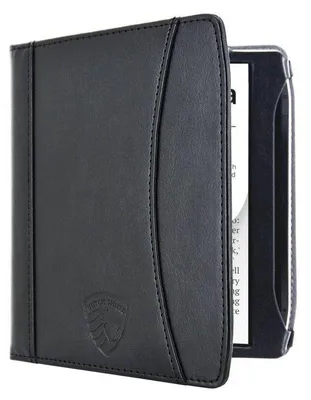 Image de Dutch Shield - Luxe strap Case Housse pour le Pocketbook Era Color Ebook - Housse à rabat Ereader Housse de protection noire