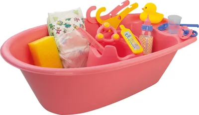 Produktbild von Puppen-Badewanne mit Zubehör, 50cm