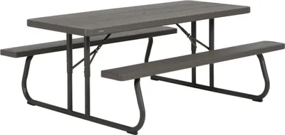 Immagine prodotto di Lifetime ultraresistente pieghevole con panche Uv100 183x76x74 Cm Tisch Schwarz Schwarz One Size