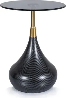 Image de Table basse TAURUS 40x40 noir/doré