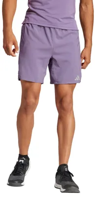 Produktbild von adidas Men's HIIT Workout 3-Stripes Shorts Lässige, Shadow Violet, M 7 inch