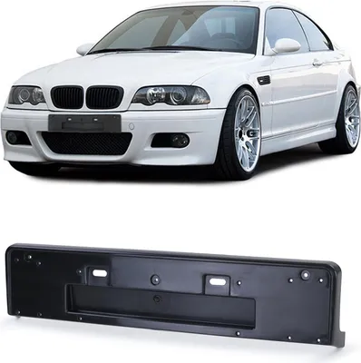Produktbild von Kennzeichen Nummernschild Halterung vorne passend für BMW E46 M3 Stoßstange
