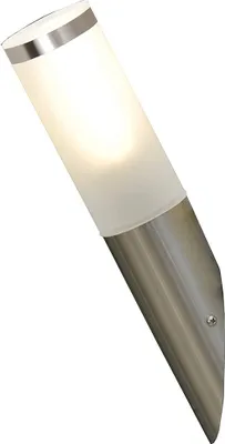 Produktbild von ECO-LIGHT ST021 Lutec Wandleuchte SALZBURG Edelstahl mit opalfarbenem Polycarbonat-Schirm IP44 inkl. 1xE27 Leuchtmittel 9,5W 806lm 3000K H37,6cm Ø7,6cm