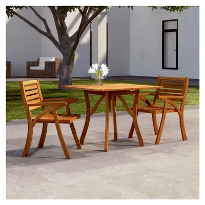 Produktbild von Gartentisch 85x85x75cm aus massivem Akazienholz