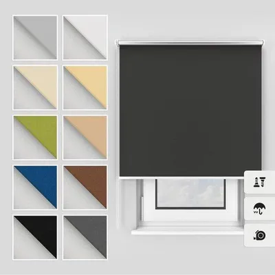 Zdjęcie produktu dla Roleta termiczna – izolacyjna i zaciemniająca – 155 x 150 cm – izolacja termiczna – kolor grafitowy