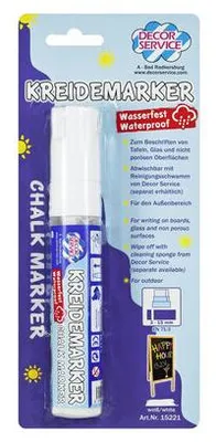 Produktbild von 6x Kreidemarker weiß wasserfest Schreibbreite 3-15mm