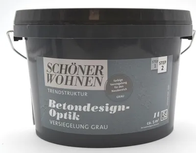 Produktbild von Betondesign-Optik Versiegelung grau Nassbereich 1 l : grau Farbe: grau
