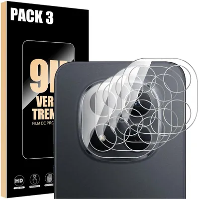 Image de 3 x Protection Caméra Verre Trempé pour Xiaomi Redmi Note 15 Pro 5G, Antichoc Anti-Rayures Rigide