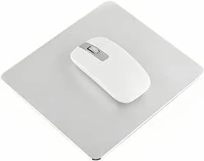 Imagen del producto de Muismat de aluminio de doble cara: alfombrilla antideslizante para ratón, ideal para juegos, PC, oficina y escritorio