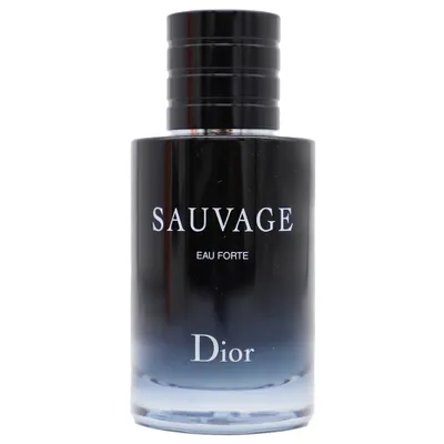 A bottle of Dior Sauvage Eau Forte perfume for men.