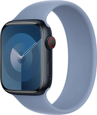 Immagine prodotto di Cinturino in silicone Solo Loop per Apple Watch Series 1 - 9 / SE (38/40/41 mm) | Series 10 / 11 (42 mm) - Taglia 6 - Blu invernale