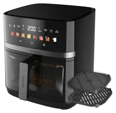 Obrázek produktu pro Cecotec Cecofry&Grill Duoheat 8000, Horkovzdušná fritéza, 8 l, 80 °C, 200 °C, Samostarný, Černá