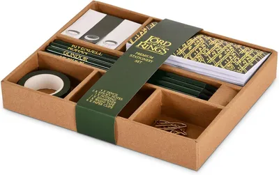 Productafbeelding van Elbenwald schrijfset lord of the rings met One ring design - Bladwijzers - Mini-Notitieboek - Potloden - Puntenslijper