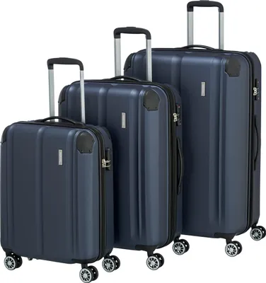 Image de travelite trolley City 4W Trolley Expandable L / Expandable M / S Marine bleu 77cm