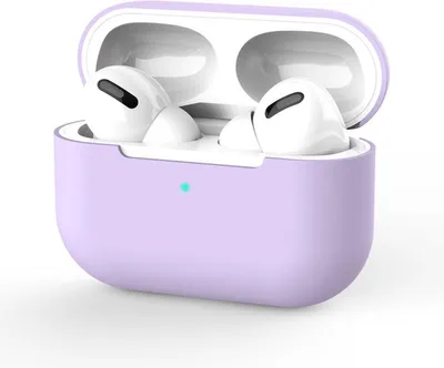 Obrázek produktu pro CHPN – Kryt pro AirPods – Obal na AirPods – Silikonový ochranný kryt – Kryt pro AirPods – Kompatibilní s Apple AirPods – Kompatibilní s AirPods 3 – Fialová barva