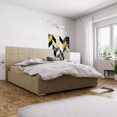 Obrázok produktu pre Manželská posteľ s úložným priestorom FLEK 4 - 180x200, béžová